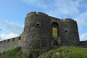 carrickfergus castle ist eine burg im normannischen stil in carrickfergus, nordirland. foto