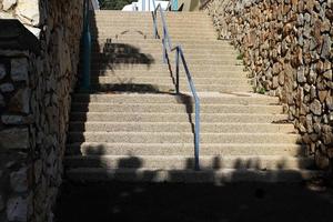 Treppe zum Auf- und Absteigen. foto