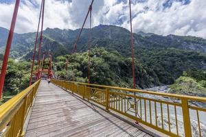 Panoramablick über das Xiangde-Tempelgebiet auf Taiwan im Sommer foto