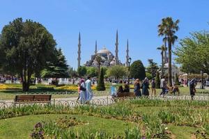 Sultan-Ahmet-Moschee in Istanbul tagsüber foto