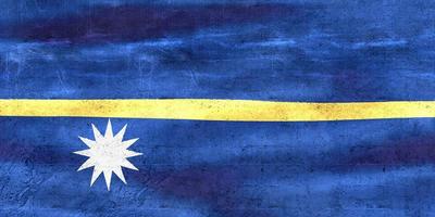 3D-Darstellung einer Nauru-Flagge - realistische wehende Stoffflagge foto