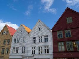 die stadt bergen und die fjorde von norwegen foto