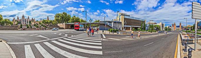 Panoramabild aus der Innenstadt von Barcelona foto