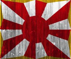 Flagge des japanischen Bodenselbstverteidigungsregiments auf Textur. Konzept-Collage. foto