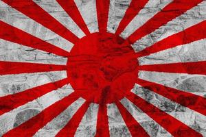 Flagge der kaiserlichen japanischen Armee auf der Textur. Konzept-Collage. foto