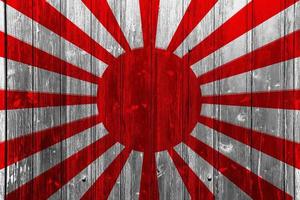 Flagge der kaiserlichen japanischen Armee auf der Textur. Konzept-Collage. foto