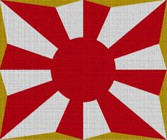 Flagge des japanischen Bodenselbstverteidigungsregiments auf Textur. Konzept-Collage. foto