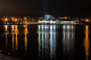 burg trakai bei nacht foto