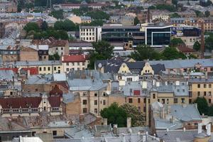 Riga von oben im Sommer foto