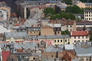 Riga von oben im Sommer foto