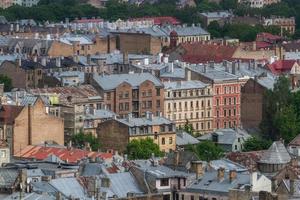 Riga von oben im Sommer foto