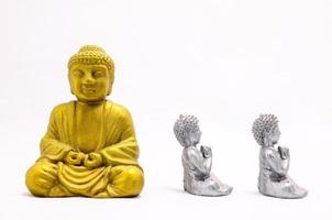 isolierte buddha-miniaturen foto