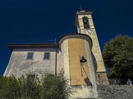 Luftpanorama der mittelalterlichen Stadt Bergamo foto