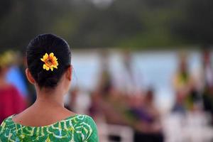 Hochzeit am Sandstrand des tropischen Paradieses foto