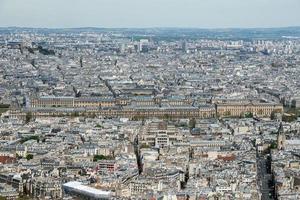 Paris Louvre und Stadtansicht Luftlandschaft vom Turm foto