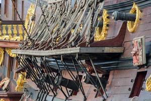 Eisenkanone auf Segelschiff foto