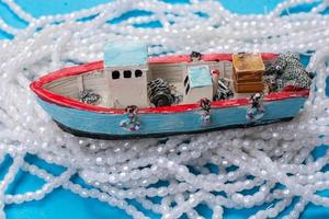 Reiseideen und -konzepte. Modell eines alten Segelbootes foto
