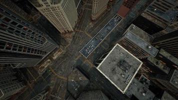 Luftaufnahme der Gebäudedächer in der Innenstadt von New York foto
