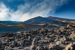 Ätna-Vulkan-Caldera-Landschaft foto