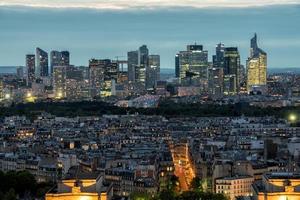 paris nachtansicht von tour eiffel foto