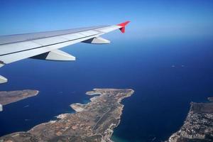 malta luftlandschaft vom flugzeug foto