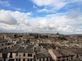 toledo luftaufnahme der mittelalterlichen altstadt, spanien foto