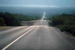 endlose straße von baja california la paz nach san jose del cabo foto