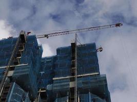 Wolkenkratzer Colon Towers in Renovierung auf der Plaza Colon in Madrid, Spanien, 2022 foto