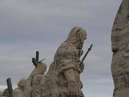 petersdom rom blick von der dachstatue detail foto