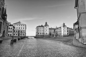 stockholm schweden hauptstadt in schwarz und weiß foto