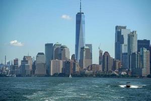 new york ansicht stadtbild von hudson river liberty island foto