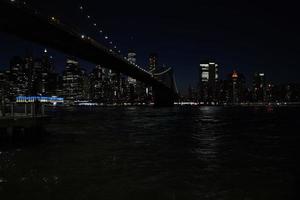 New York City Nachtansicht von Dumbo foto