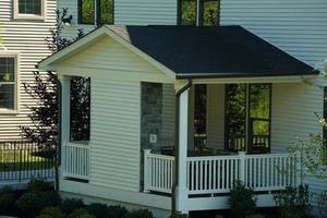 Garten Hintertür Terrasse in USA Haus gehobene Mittelklasse Neubau foto