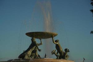 triton-brunnen in malta, la valletta, 2022 foto