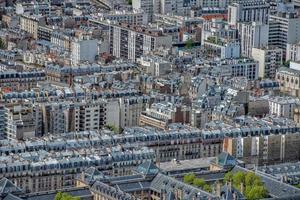 paris gebäude stadtansicht luftlandschaft vom turm foto