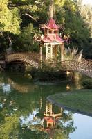 Chinesische Gartenbrücke Detailansicht foto