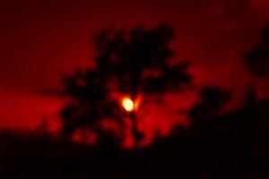 unscharfer Hintergrund mit den Strahlen der Abendsonne foto