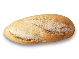 französische Brote isolieren auf weißem Hintergrund und machen mit Pfaden. foto
