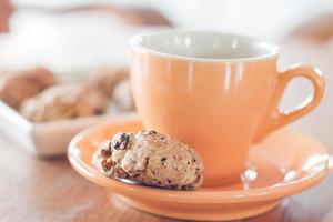 Kaffeepause mit Müsliplätzchen foto