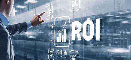 ROI Return on Investment Geschäftstechnologieanalyse Finanzkonzept foto