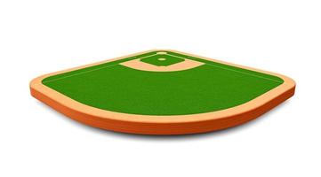 Baseballfeld. isometrische 3d-illustration des großen baseballstadionfeldes foto