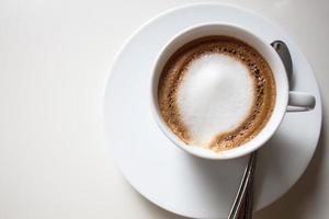 Draufsicht auf einen Cappuccino foto