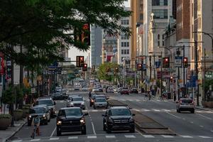 Philadelphia, Usa - 23. Mai 2018 - Verkehr in der Stadt foto