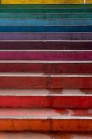 Frieden Regenbogenfarben Treppe foto