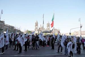 mexiko-stadt - 30. januar 2019 - politische volksdemonstration auf dem hauptplatz der stadt foto