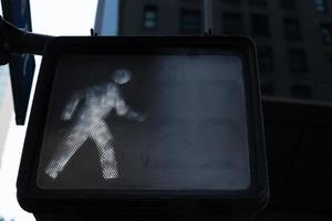 New Yorker Fußgängerampel foto