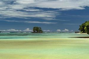 Seychellen türkisfarbene Lagune foto
