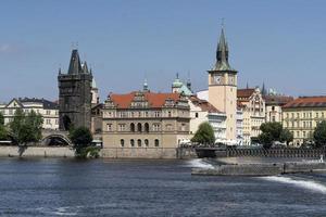 prag ansicht panorama stadtbild vom moldau fluss foto