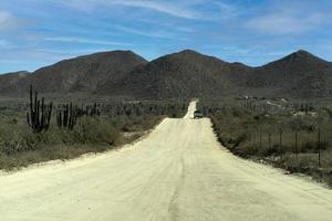 straße nach cerritos todos santos baja california sur beach foto