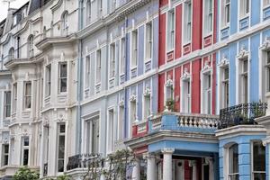 Portobello Road London Straße bunte Gebäude foto